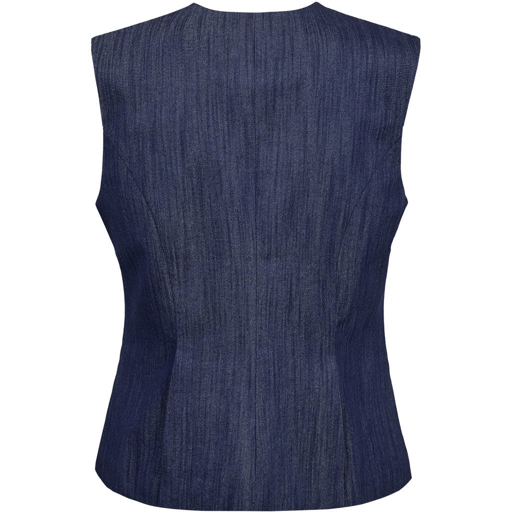 Pieszak Aika Vest Peplum Top Wash Solaris Rinse Denim Blå