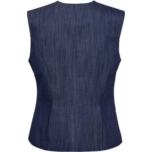Pieszak Aika Vest Peplum Top Wash Solaris Rinse Denim Blå