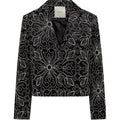 Pieszak Arial Kort Blazer Broderi Sort