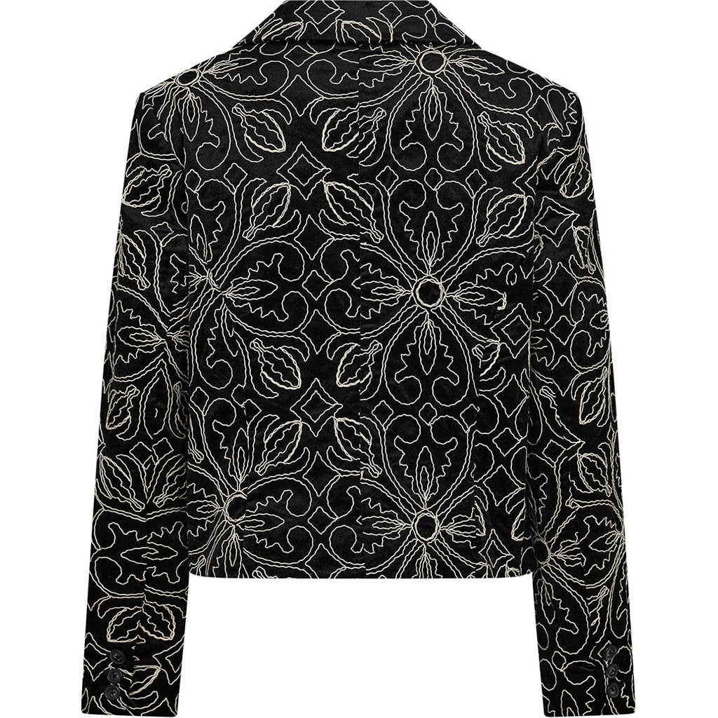 Pieszak Arial Kort Blazer Broderi Sort