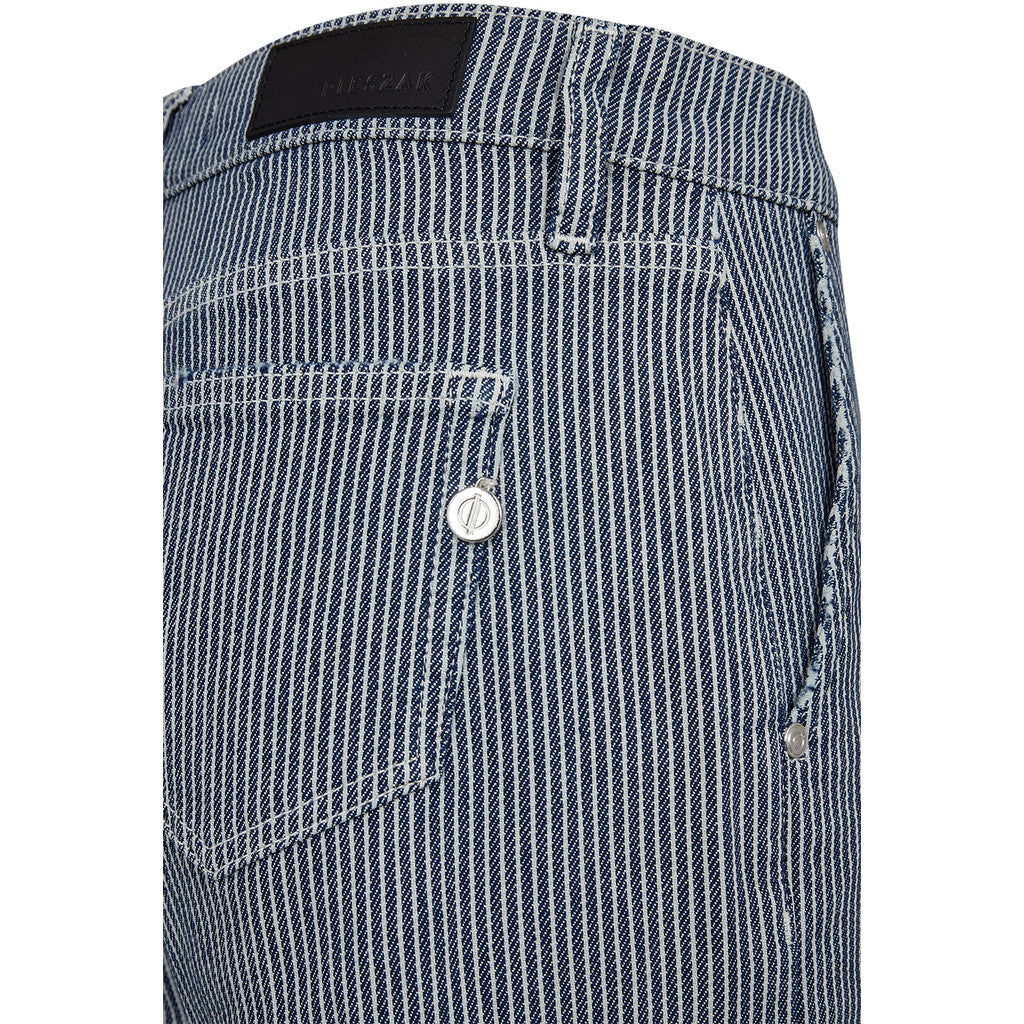 Pieszak PD Gilly French Jeans Stribet Ocean Blå