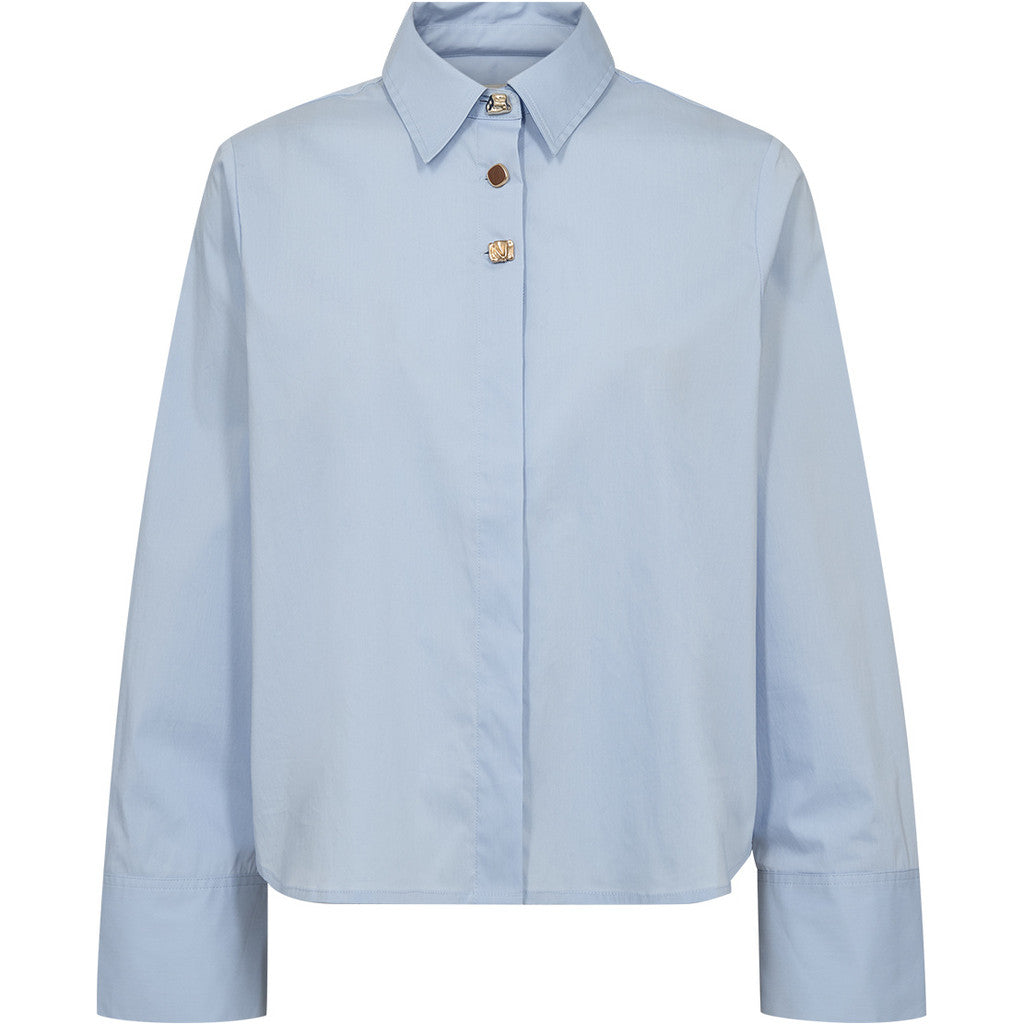 Pieszak PD Nyla Poplin Skjorte Deco Air Blå