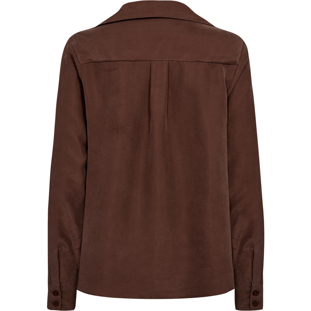 Pieszak PD Percy Skjorte Silk Warm Brun