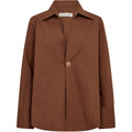 Pieszak PD Tulip Poplin Skjorte Button Toffee Brun