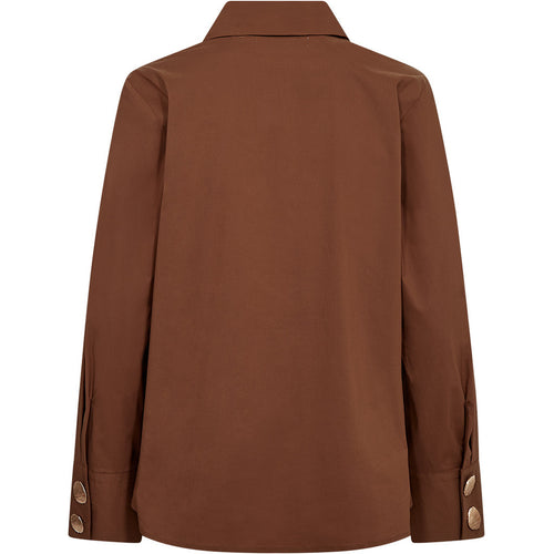 Pieszak PD Tulip Poplin Skjorte Button Toffee Brun