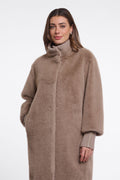 RINO & PELLE Pilar Jakke Medium Length Mocha Latte Brun