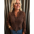 Tim & Simonsen Ragna Lace Bluse Brun  Onesize