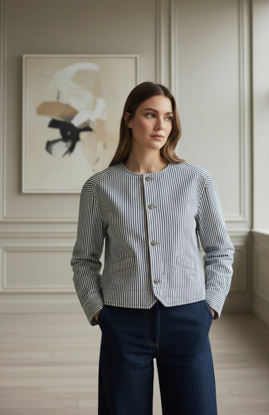Ofelia Sika Jakke Stribet Blå