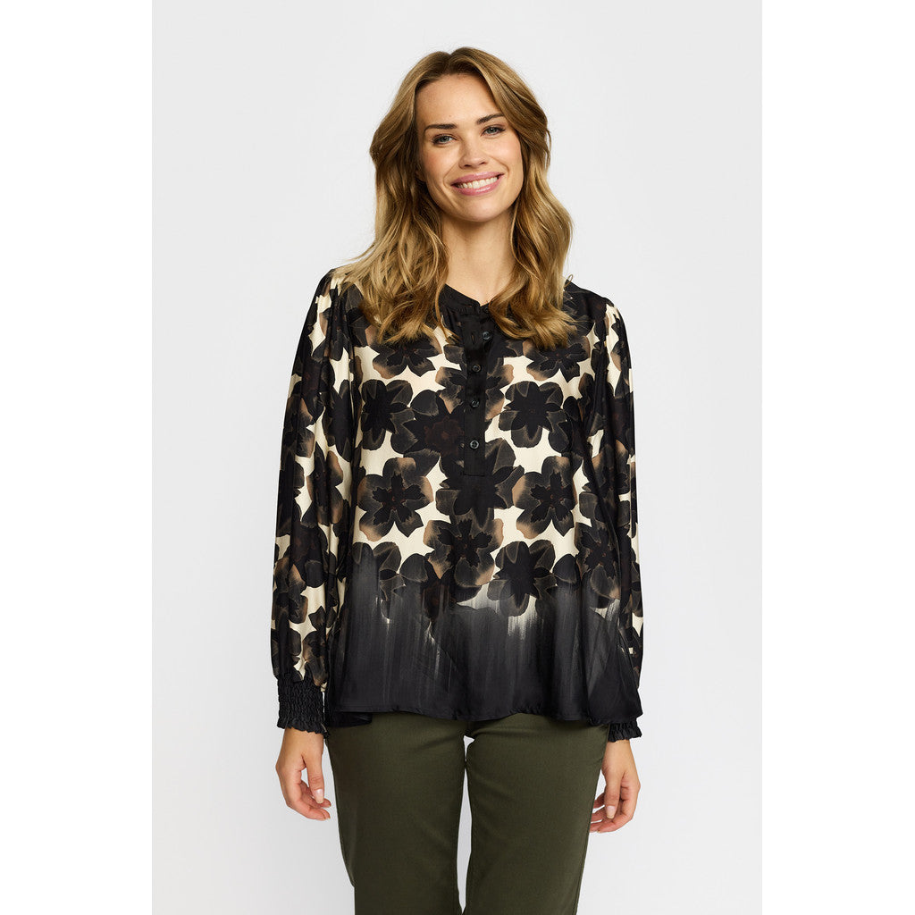 2 Biz Sole Bluse Blomster Border Sort