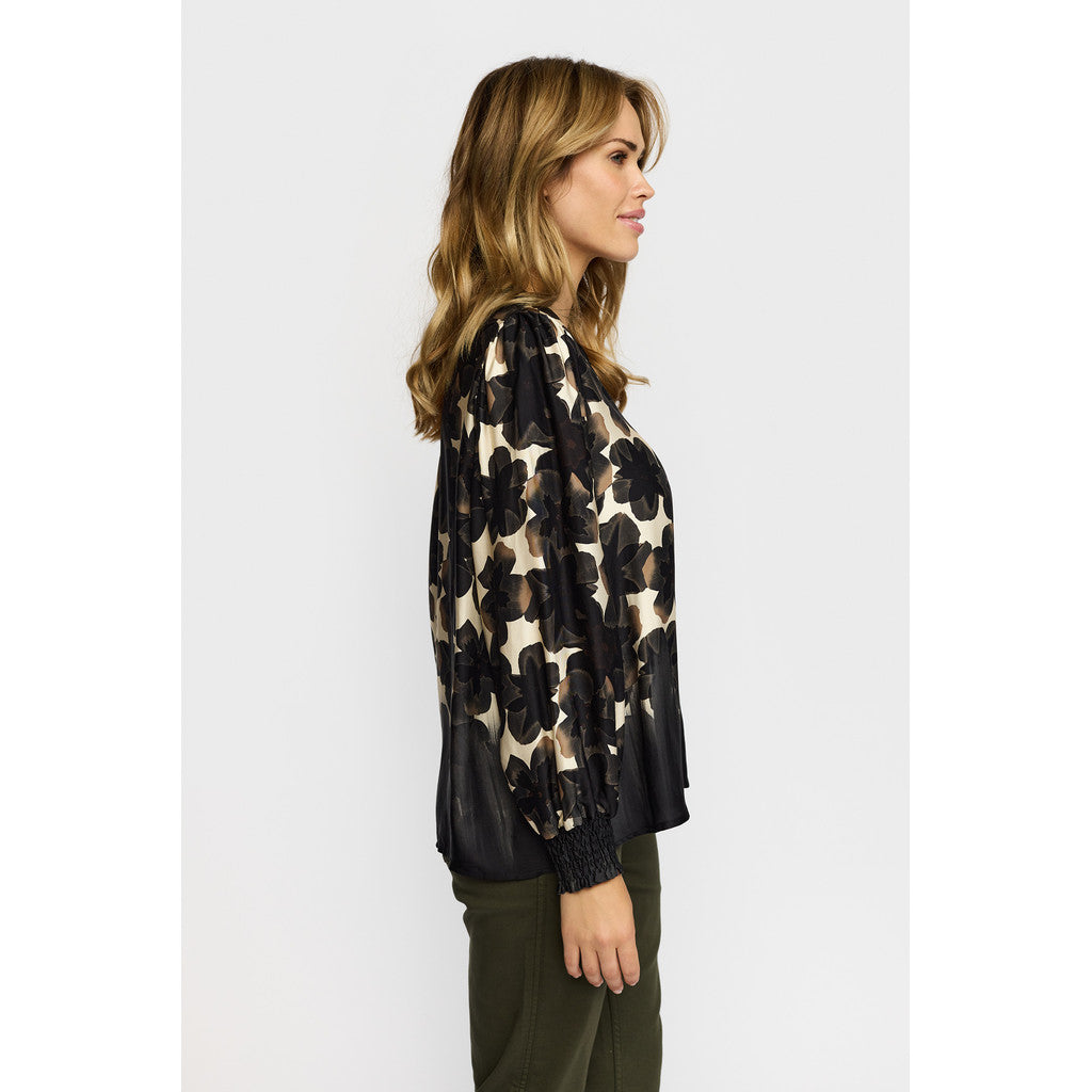 2 Biz Sole Bluse Blomster Border Sort