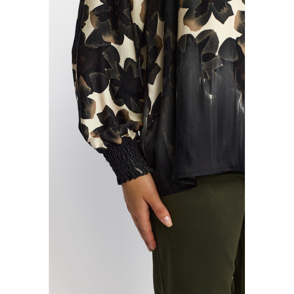 2 Biz Sole Bluse Blomster Border Sort