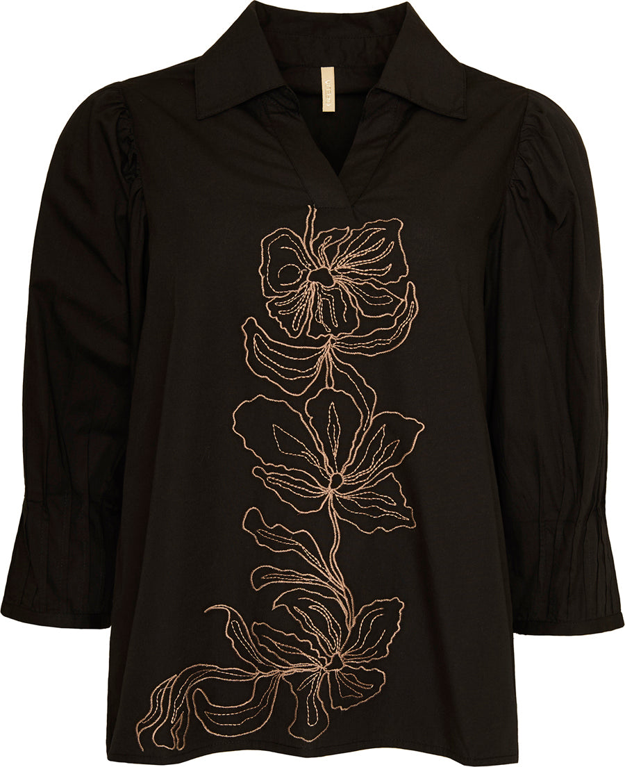 Ofelia Sol Bluse Sort