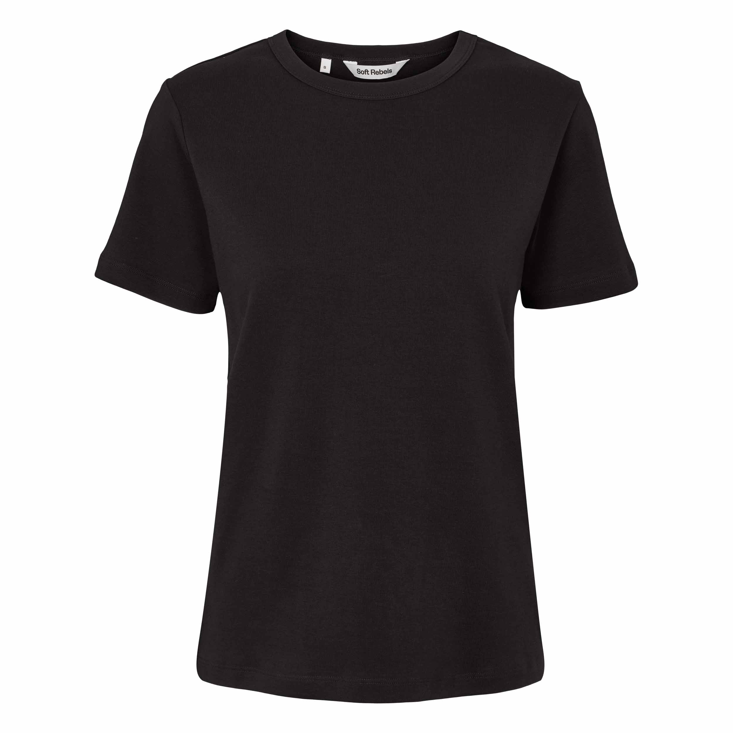 Soft Rebels Hella T-shirt GOTS Sort