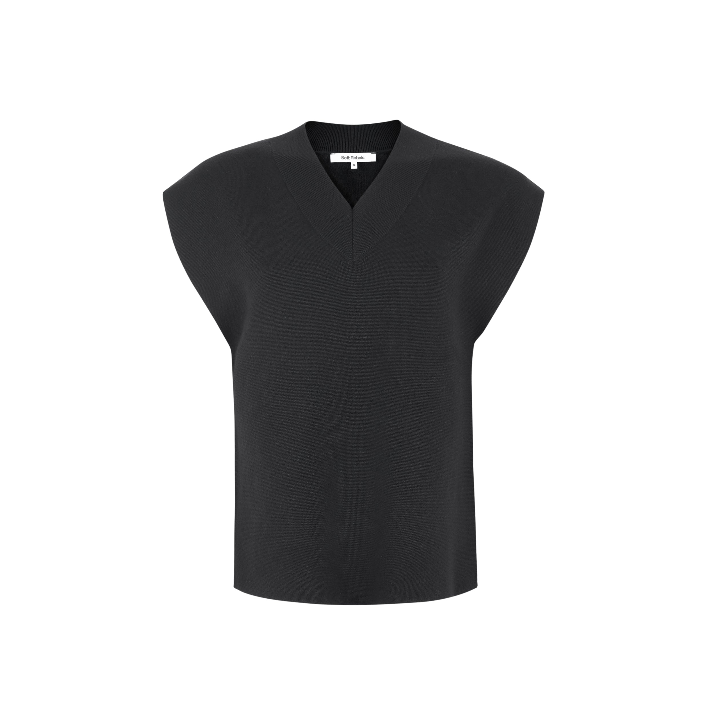 Soft Rebels Henrietta Strik Vest Sort
