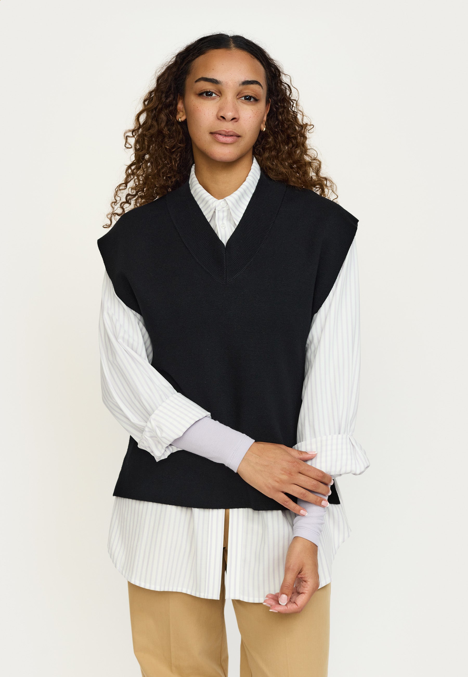 Soft Rebels Henrietta Strik Vest Sort