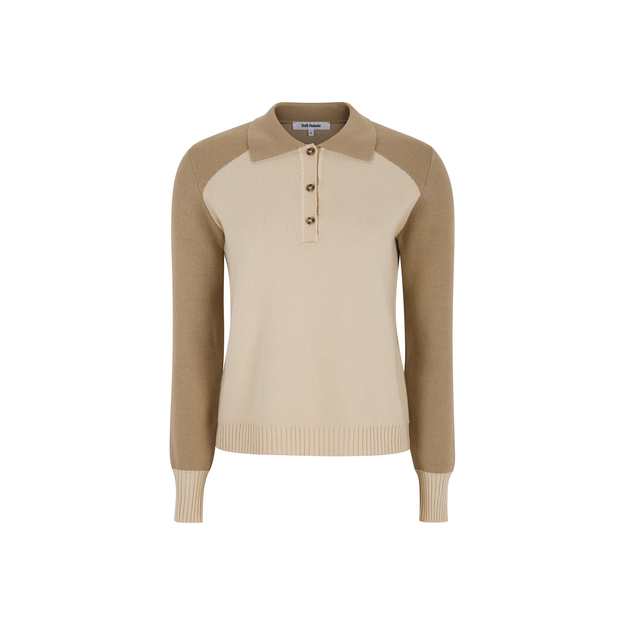 Soft Rebels Elanore Polo Strik Cartouche Sand Brun
