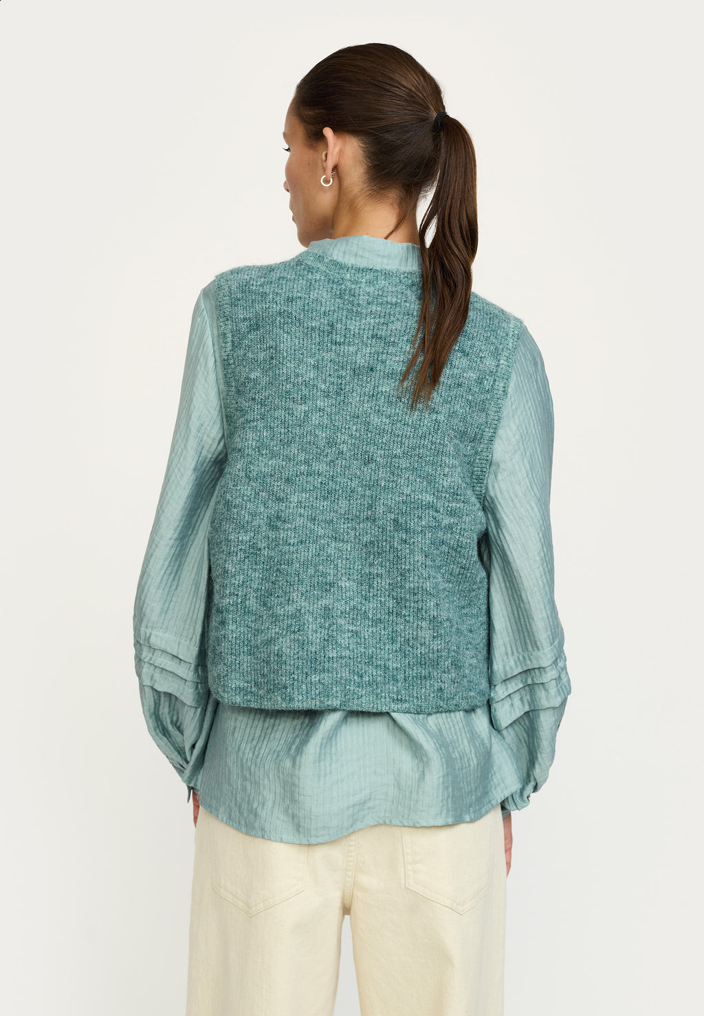 Soft Rebels Alliy Strik Vest Abyss Grøn