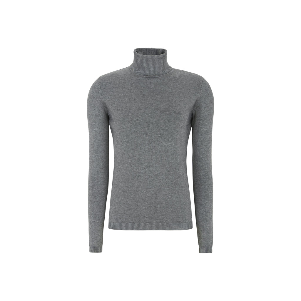 Soft Rebels Marla Rollneck Strik Medium Grå Melange