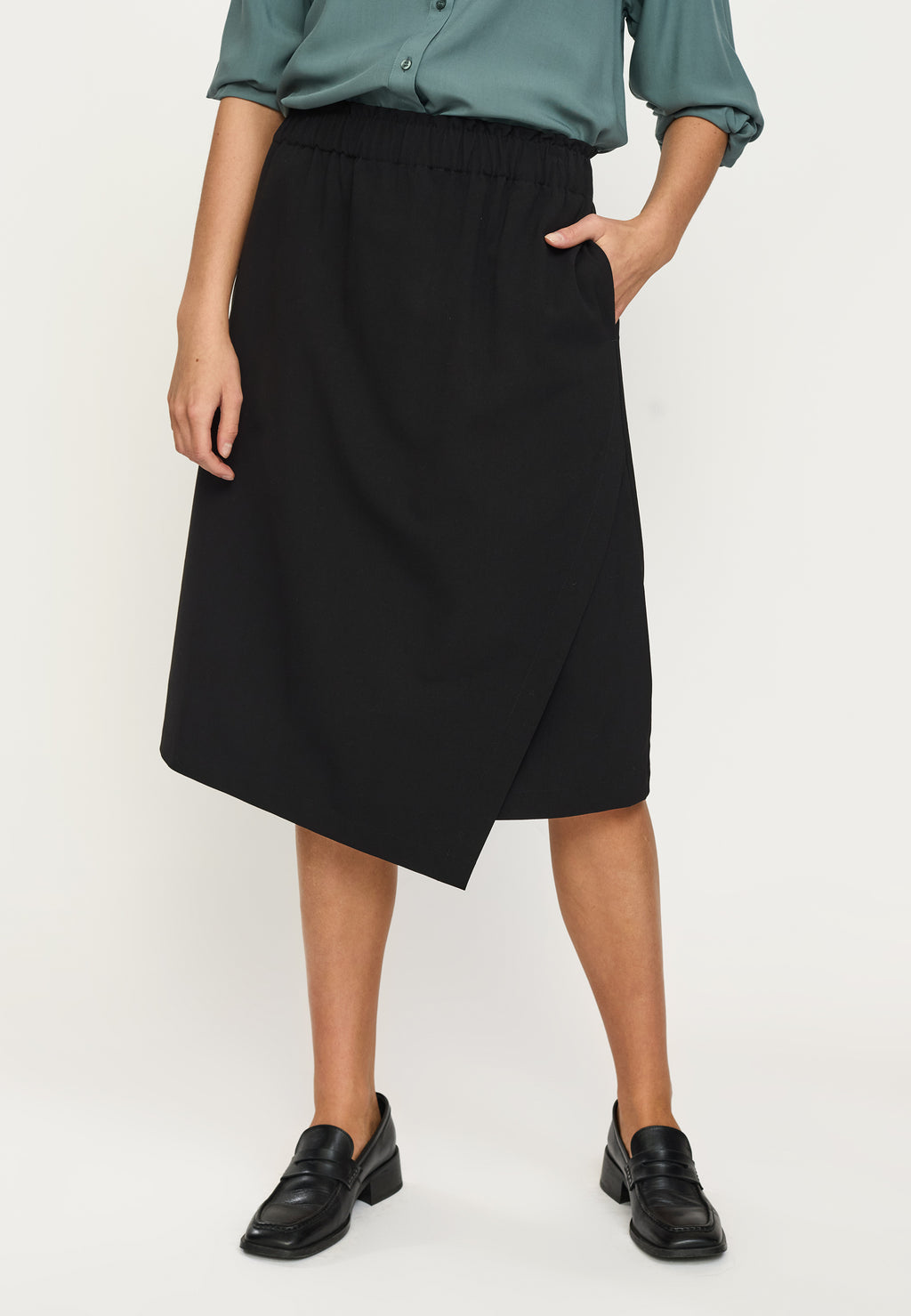 Soft Rebels Vilja Midi Nederdel Sort
