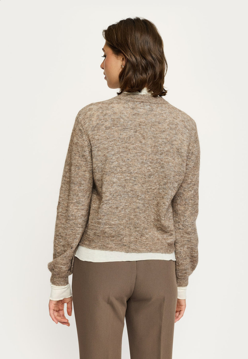Soft Rebels Allison Jewel Strik Cardigan Falcon Melange Blå