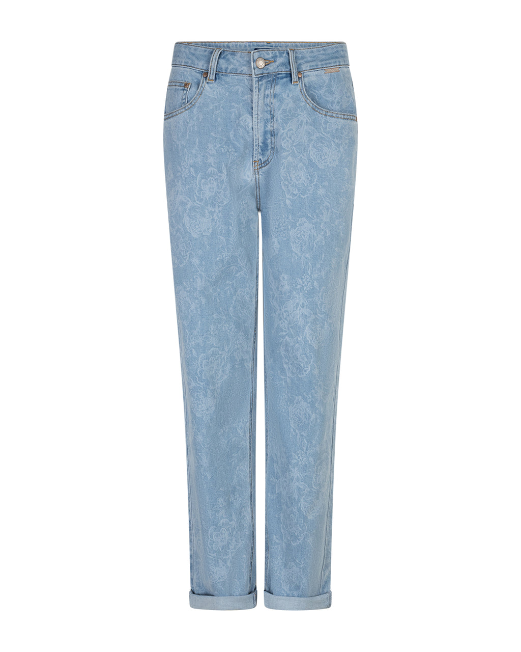 Red Button Caitlin Jeans Laser Print Bleach Blå