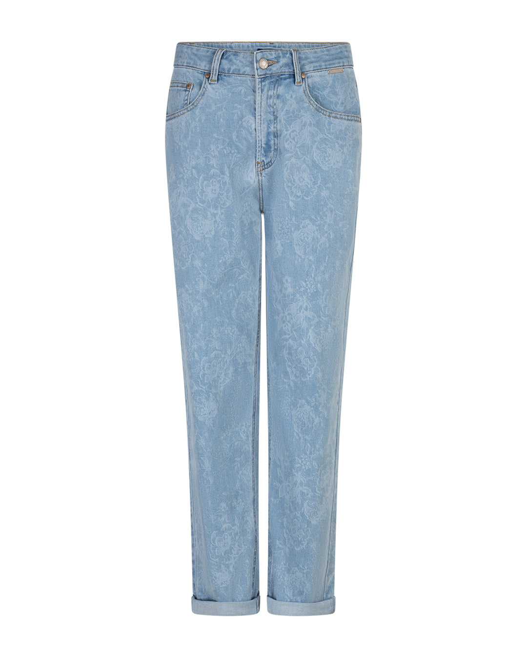 Red Button Caitlin Jeans Laser Print Bleach Blå