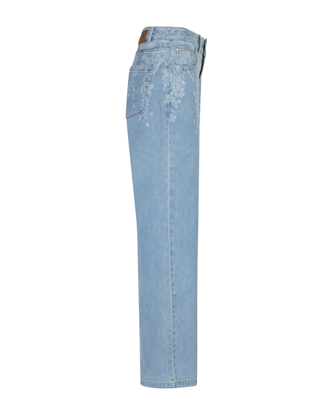 Red Button Colette Jeans Flowerprint Denim Bleach Blå