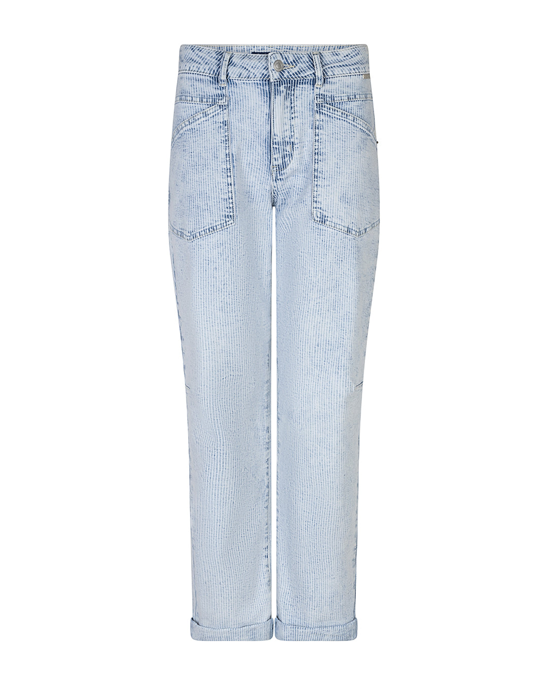 Red Button Jules Jeans Stribet Denim Bleach Lys Blå