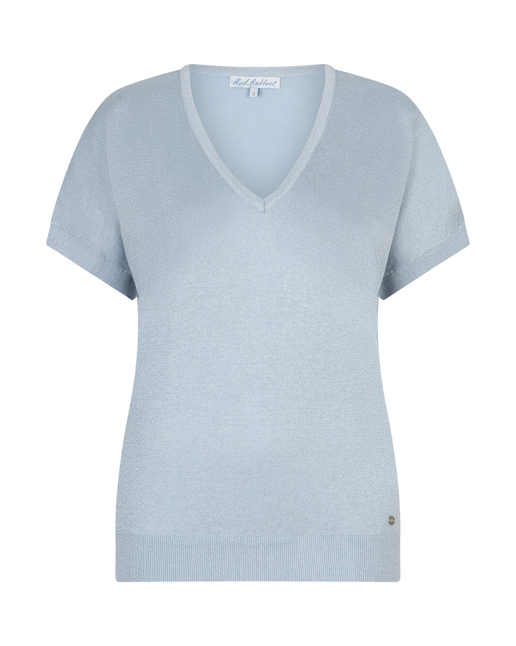 Red Button Jerry Sparkle Bluse Light Blå