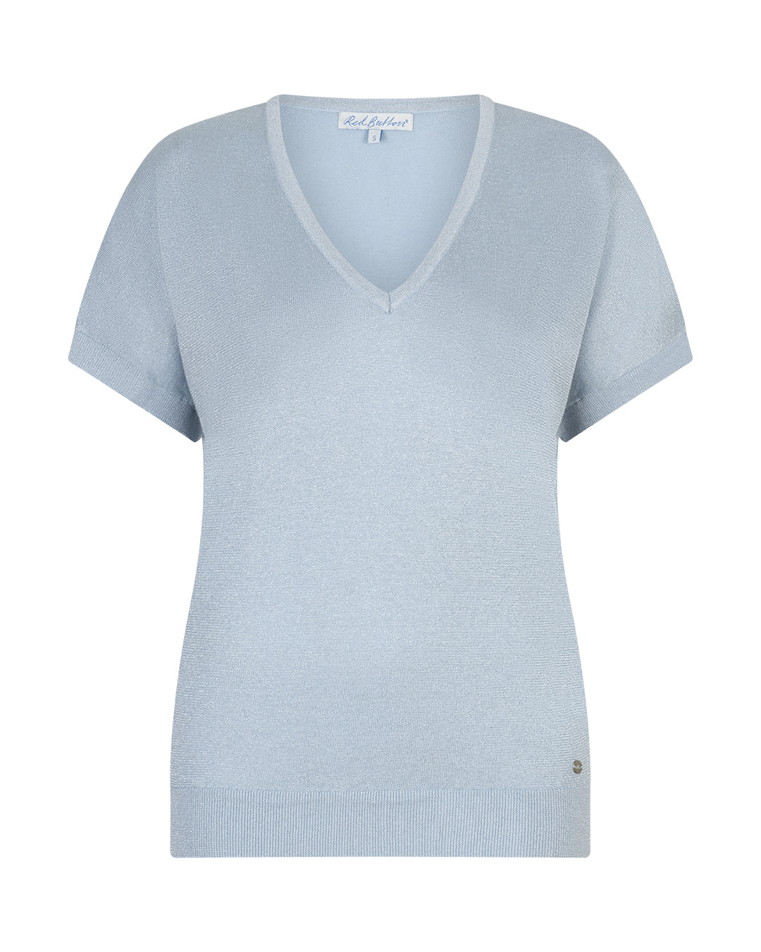 Red Button Jerry Sparkle Bluse Light Blå