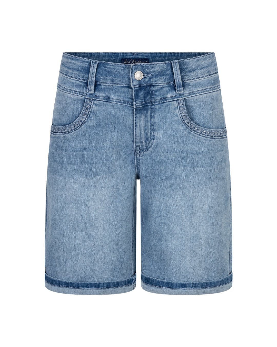 Red Button Sienna Shorts Embroidery Lightstone Blå
