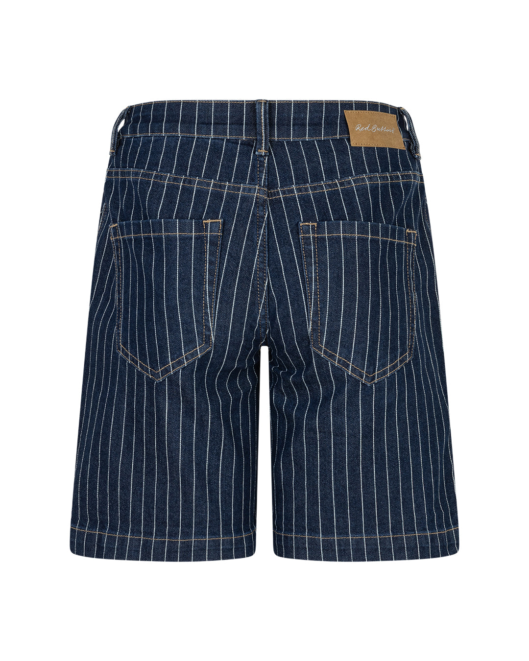 Red Button Bibette Shorts Buttons Denim Pinstripe Rinse Blå