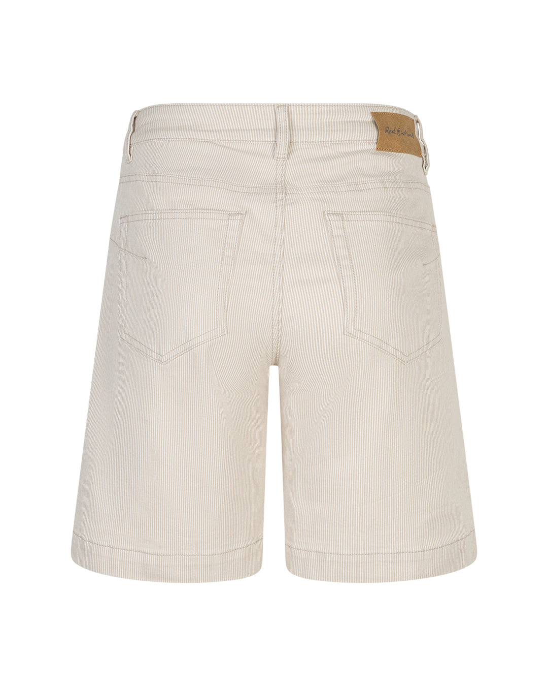 Red Button Kate Shorts Stripe Denim Pebble Beige