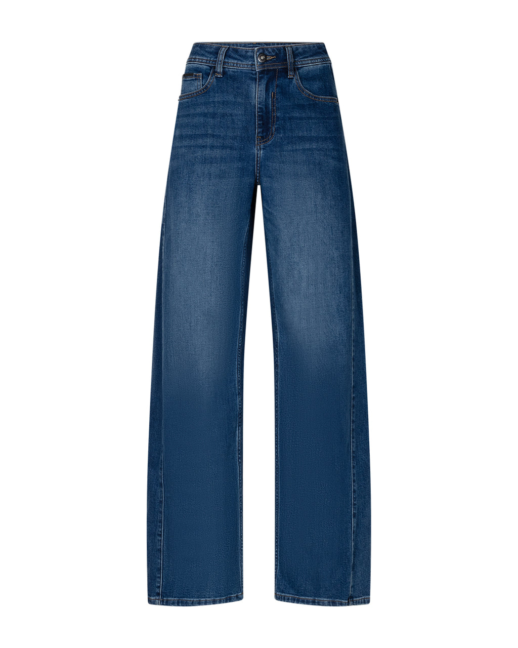 Red Button Claudette Jeans Slanted Seams L31 Dark Stone Used Blå