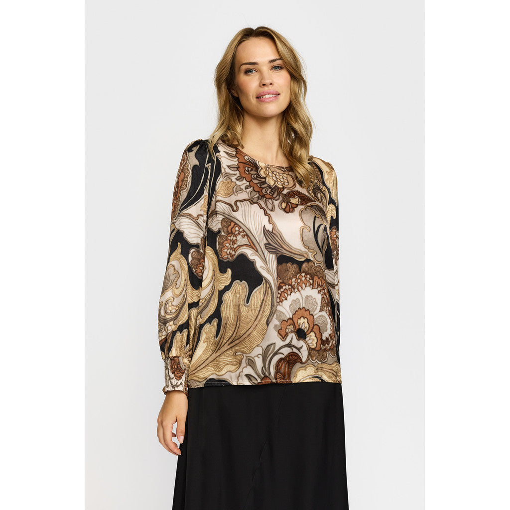 2 Biz Susine Bluse Golden Leaf Brun