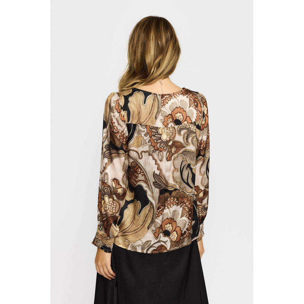 2 Biz Susine Bluse Golden Leaf Brun