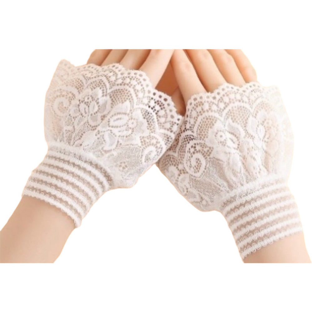Tim & Simonsen Shirt Handske Manchetter Cuffs Lace Hvid