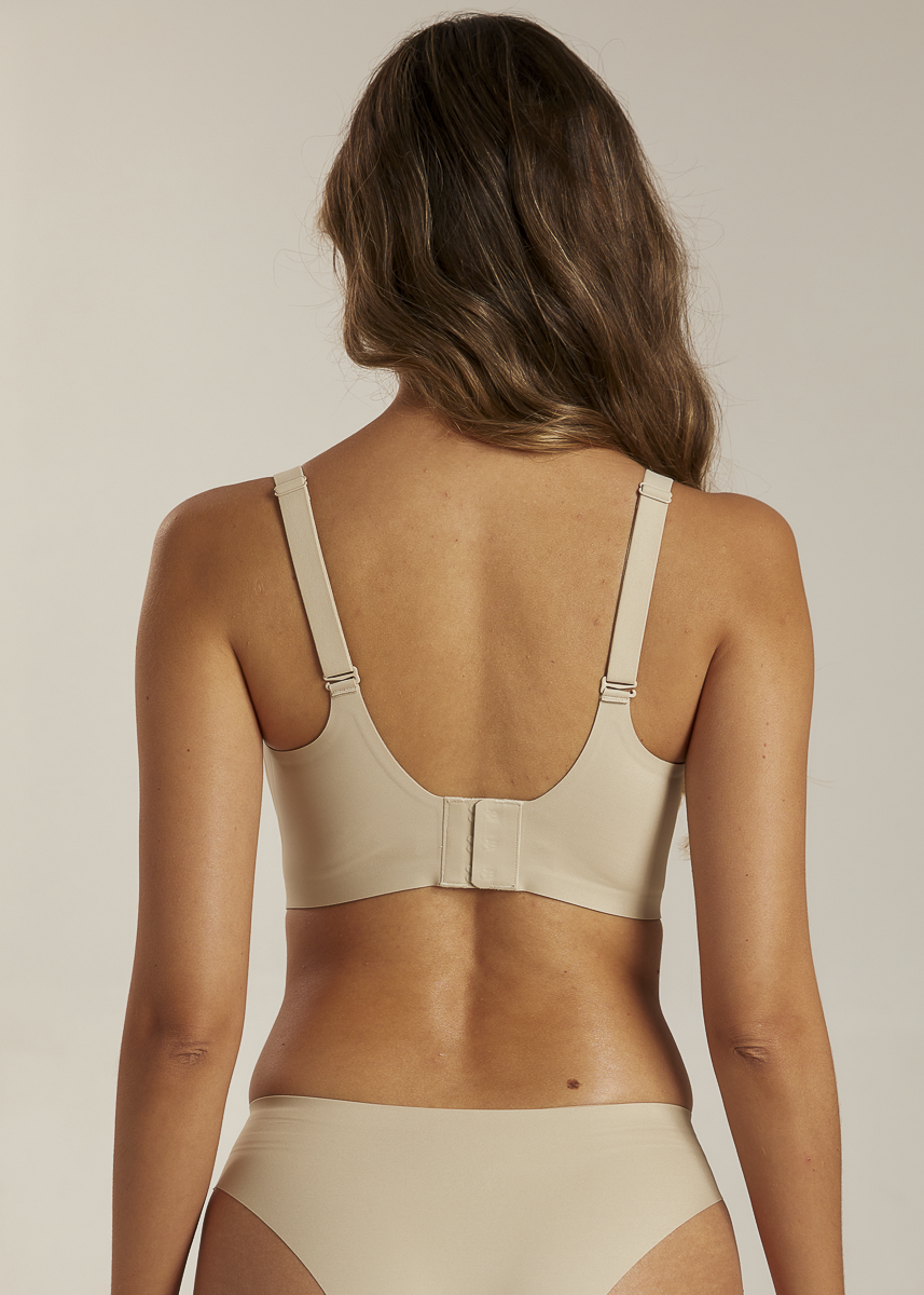 Femifemme SoftScallop Full Coverage Bøjlefri BH Sand