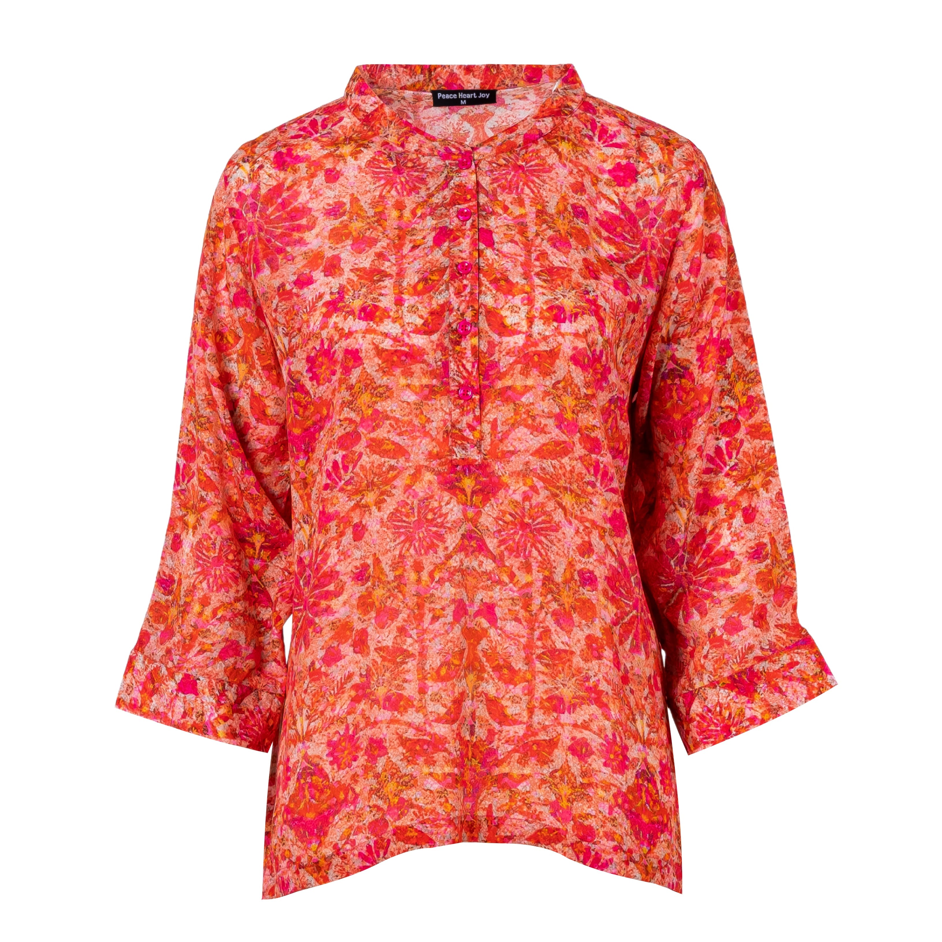 Peace Heart Joy Sophie Skjorte Botanica Orange Pink