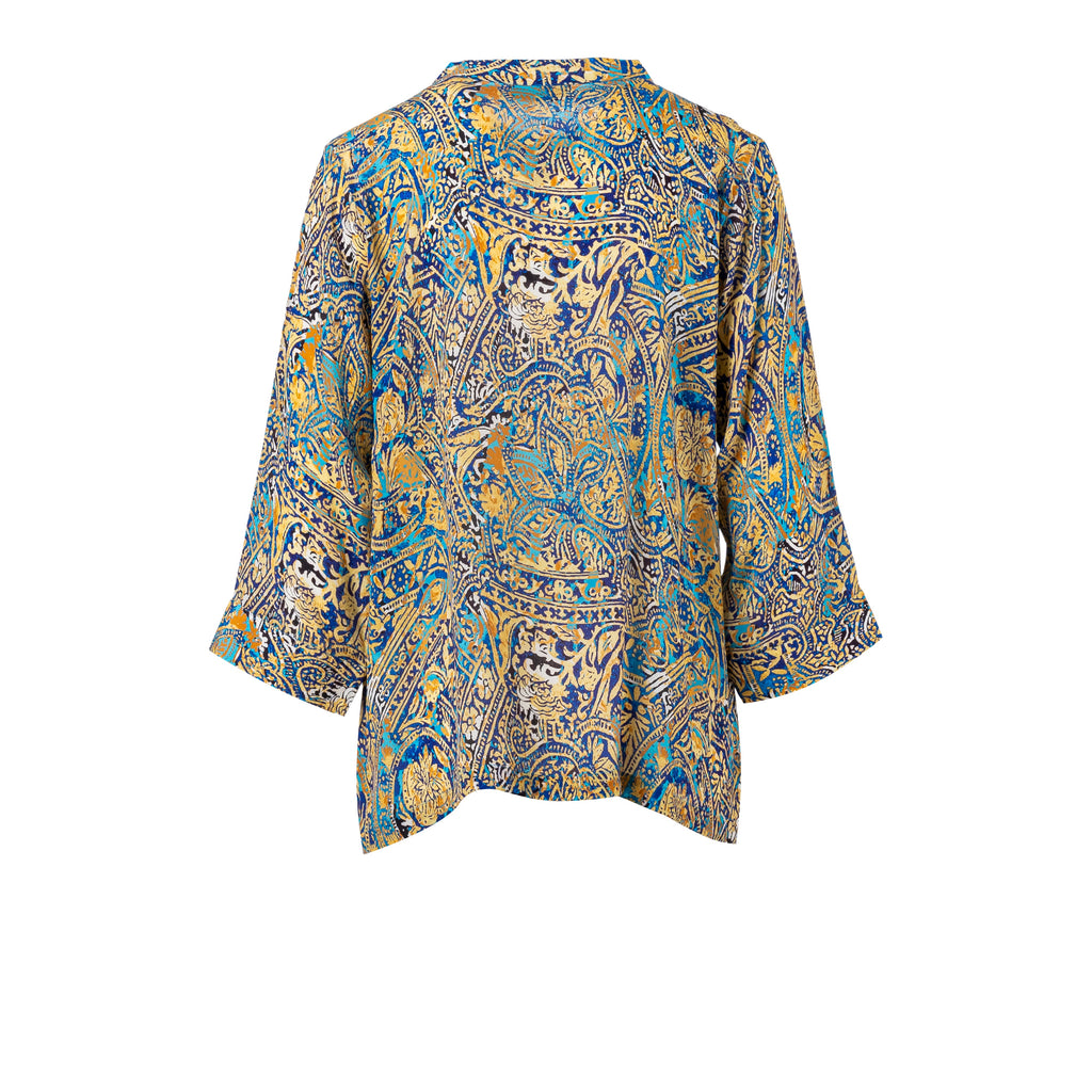 Peace Heart Joy Sophie Skjorte Ethnic Blå Guld