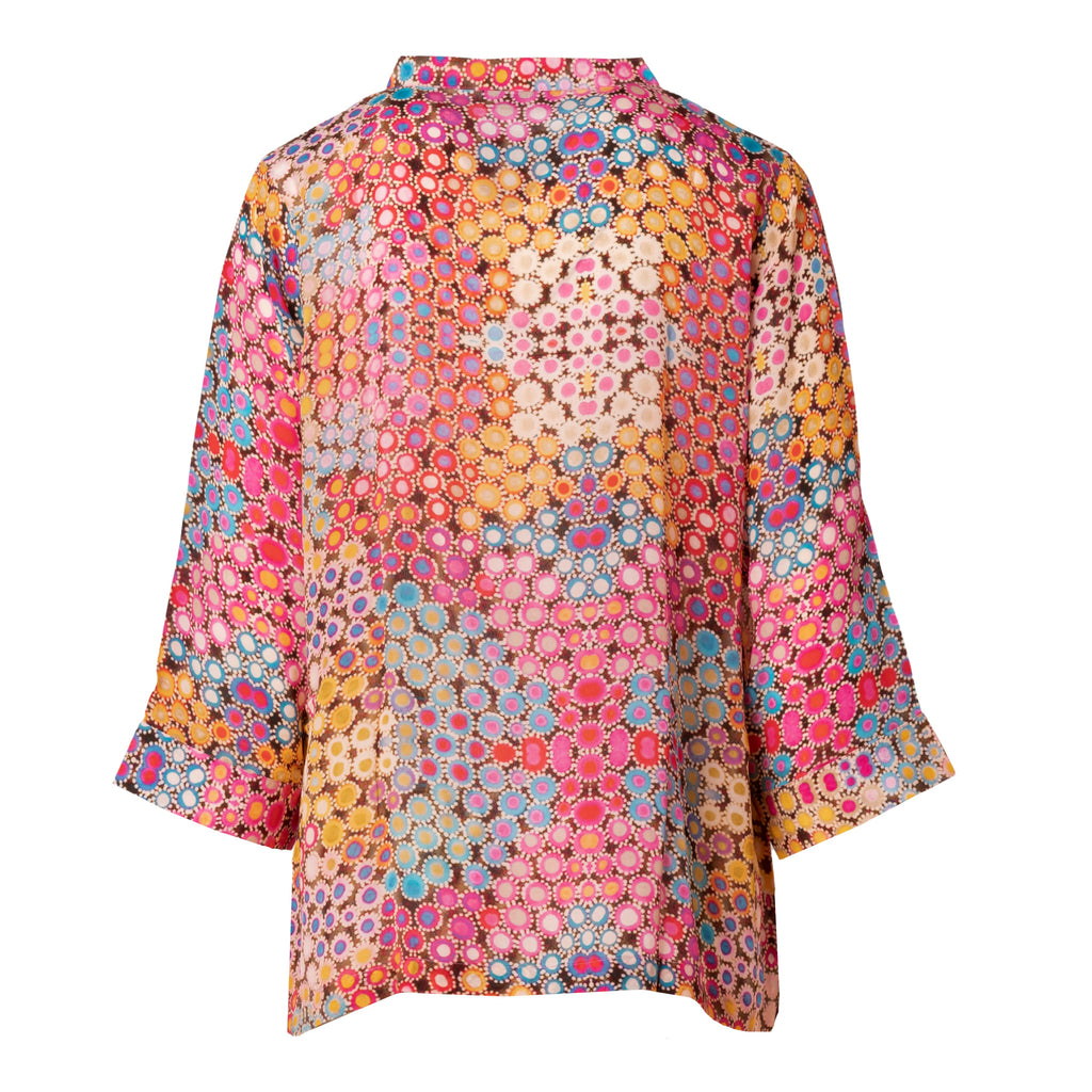 Peace Heart Joy Sophie Skjorte Peach Multi Pink Gul