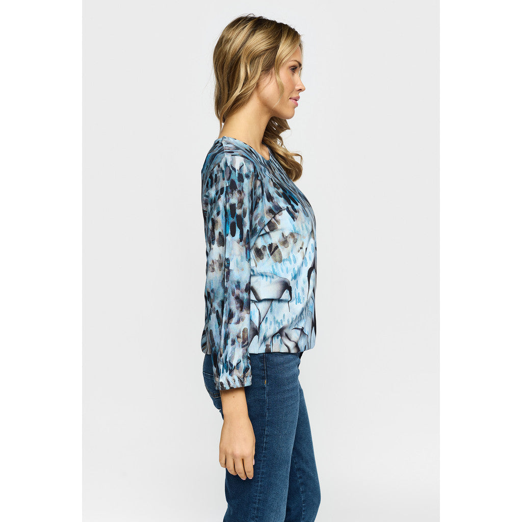 2 Biz Tandy Bluse Blå
