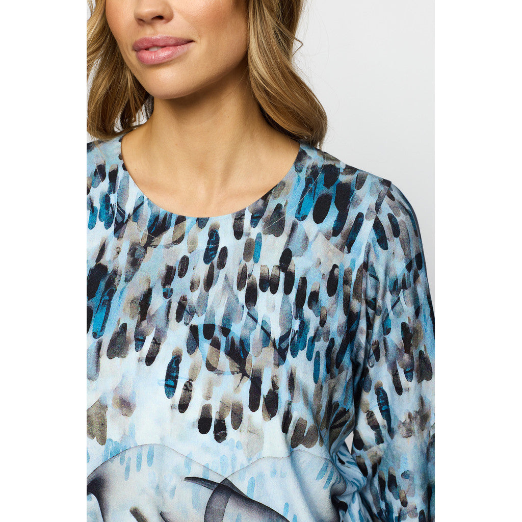 2 Biz Tandy Bluse Blå