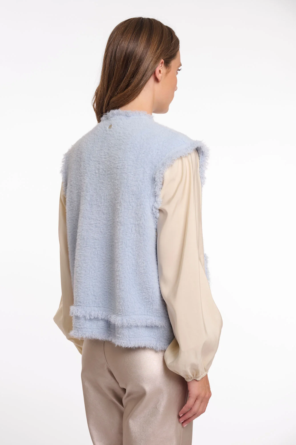 RINO & PELLE Vita Vest Fringe Lys Blå