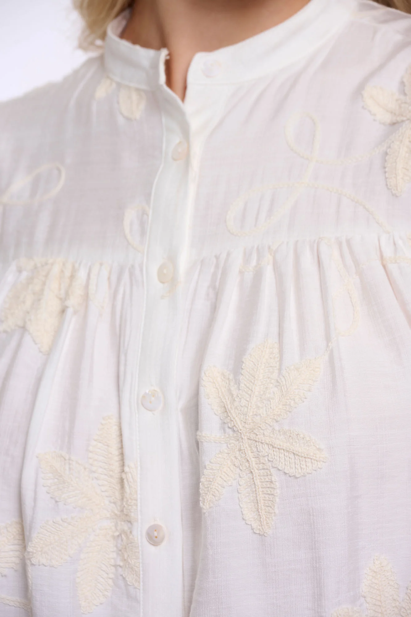 RINO & PELLE Zilan Bluse Langærmet Snow Hvid