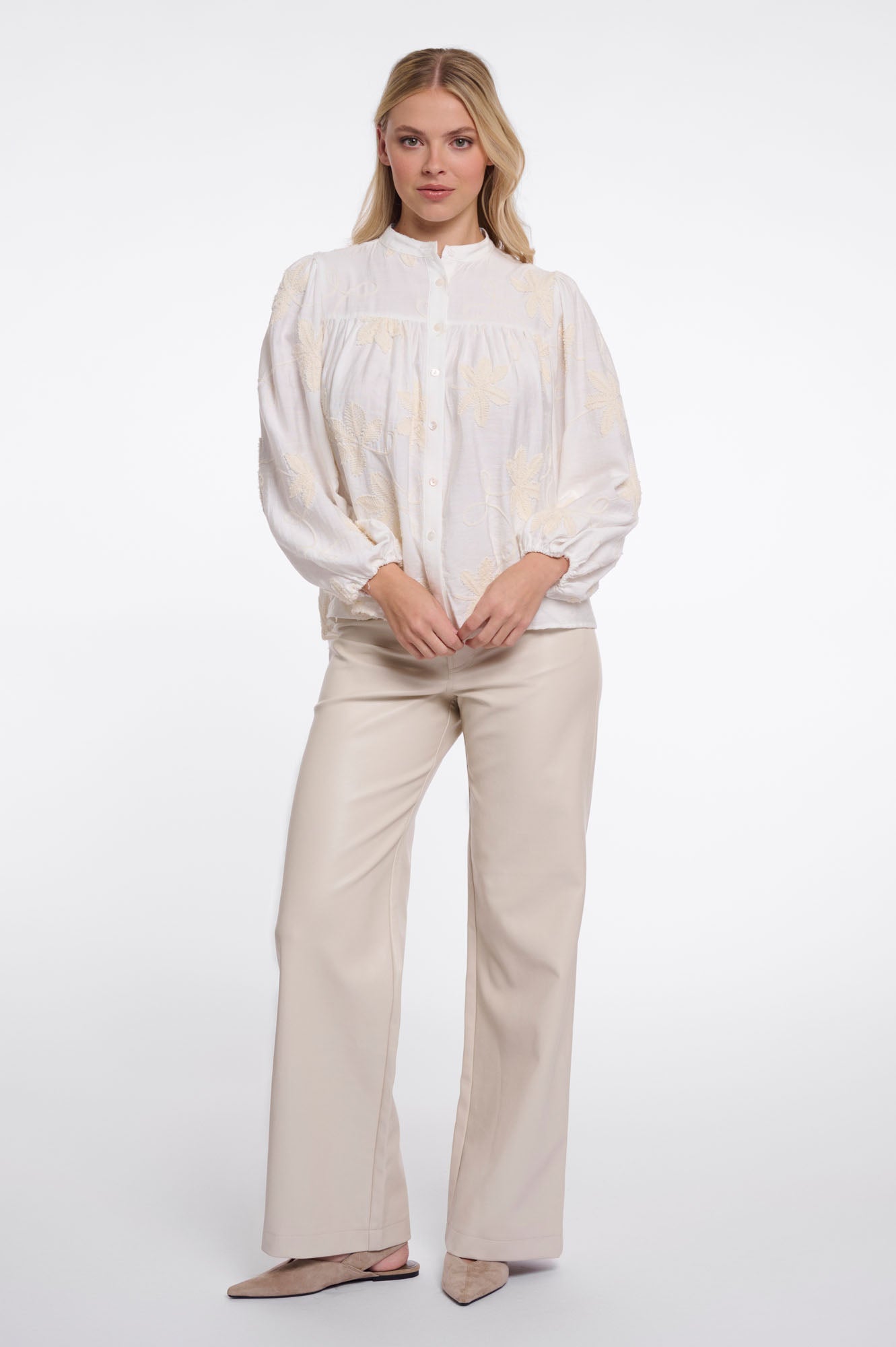 RINO & PELLE Zilan Bluse Langærmet Snow Hvid