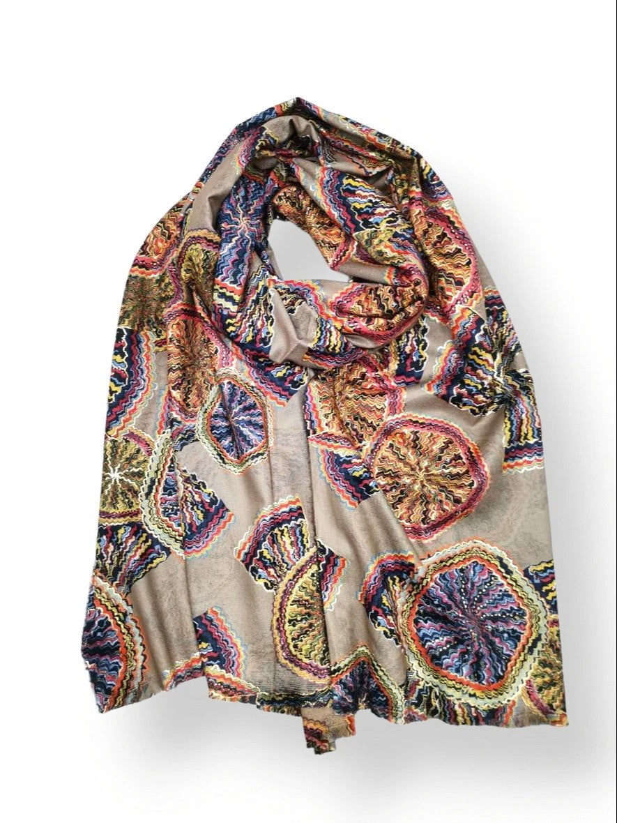 Löwenstein Angie Tørklæde Patch 70x180cm Taupe
