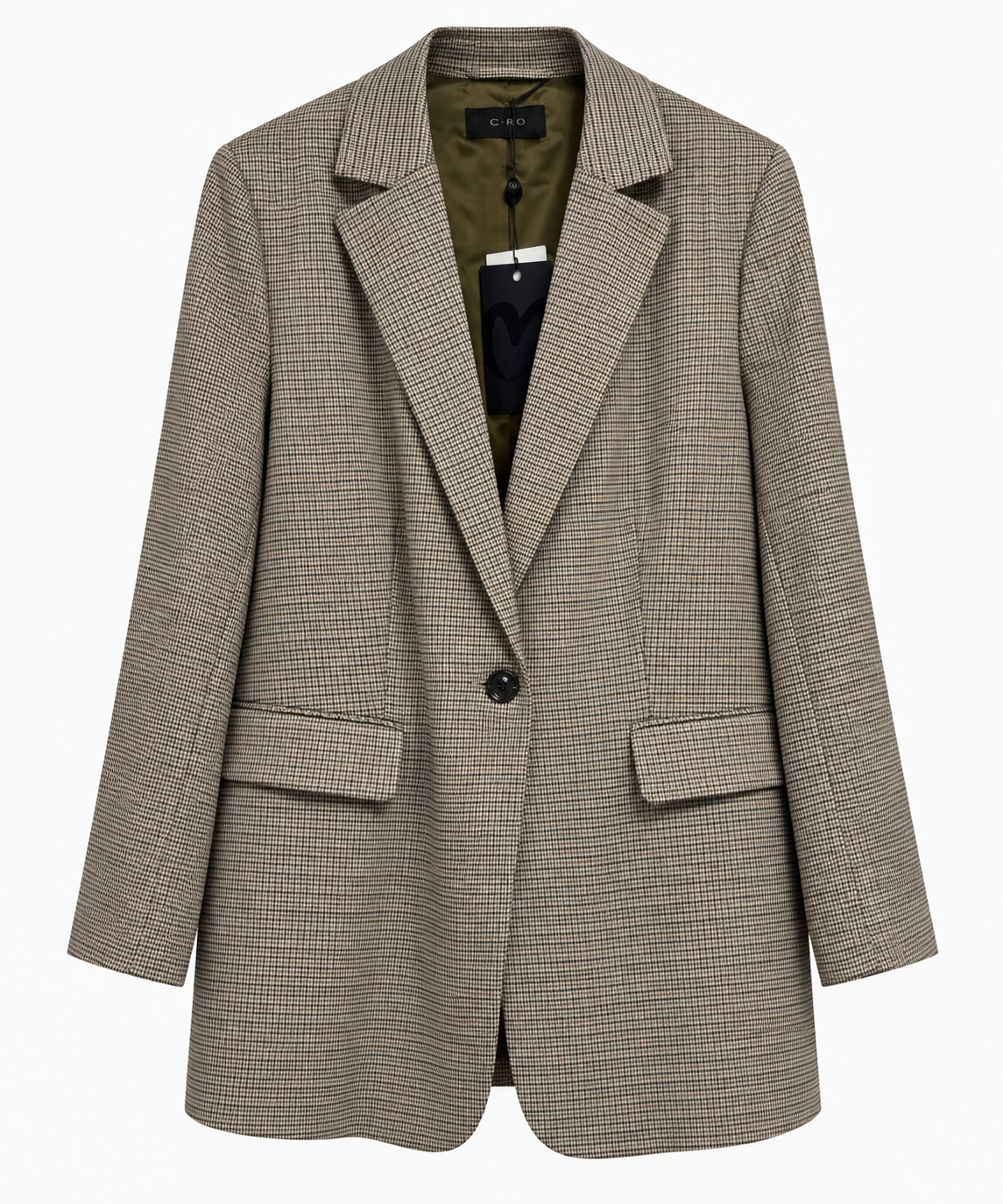 Cero Anna Blazer Petit Chec Grå Grøn