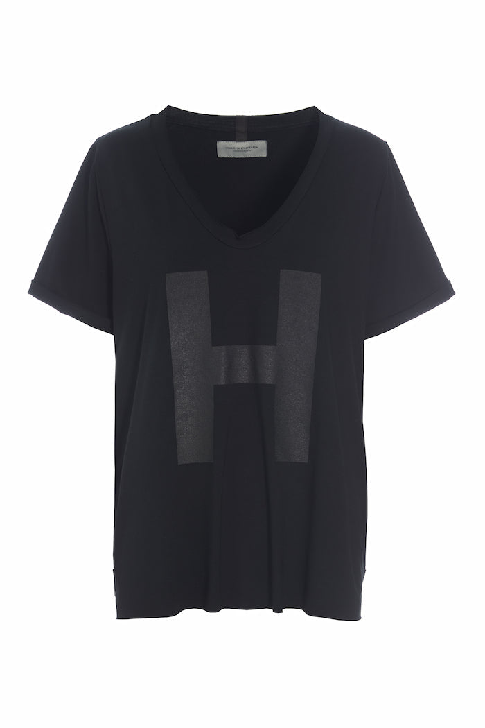 HSCPH Bluse V-Hals H Print Sort
