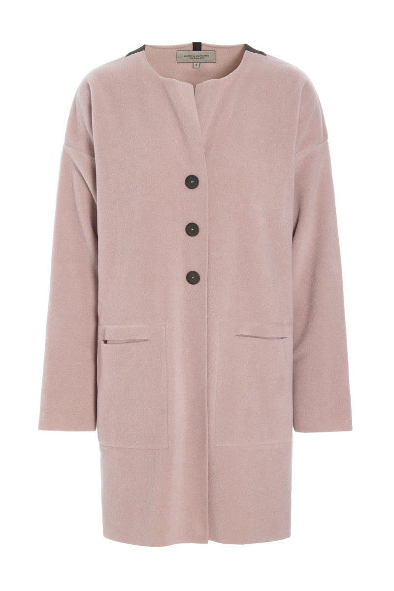 HSCHP Cardigan Med Knapper Nude Rosa